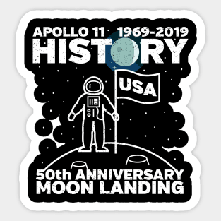 Apollo 11 Moon Landing 50th Anniversary Sticker